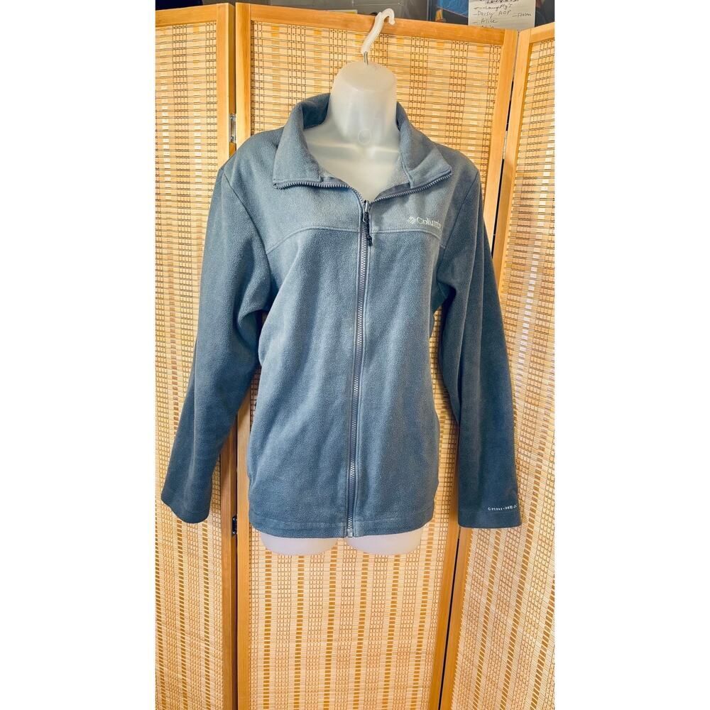 Columbia Sportswear Company black fleece zip up sweater jacket coat sz Med